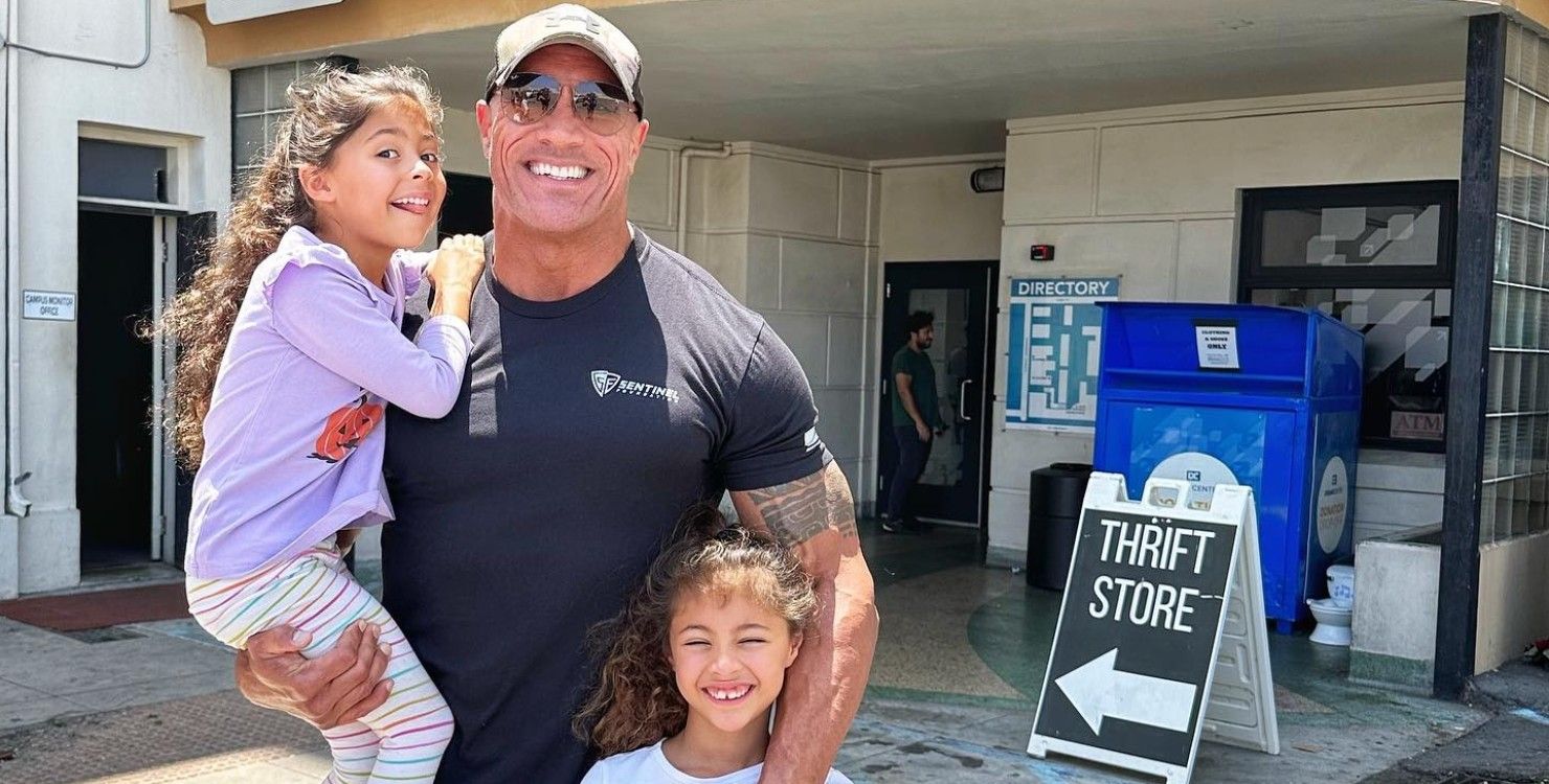 Дуейн Джонсон с Жасмин и Тианой Дуейн Джонсон с Жасмин и Тианой