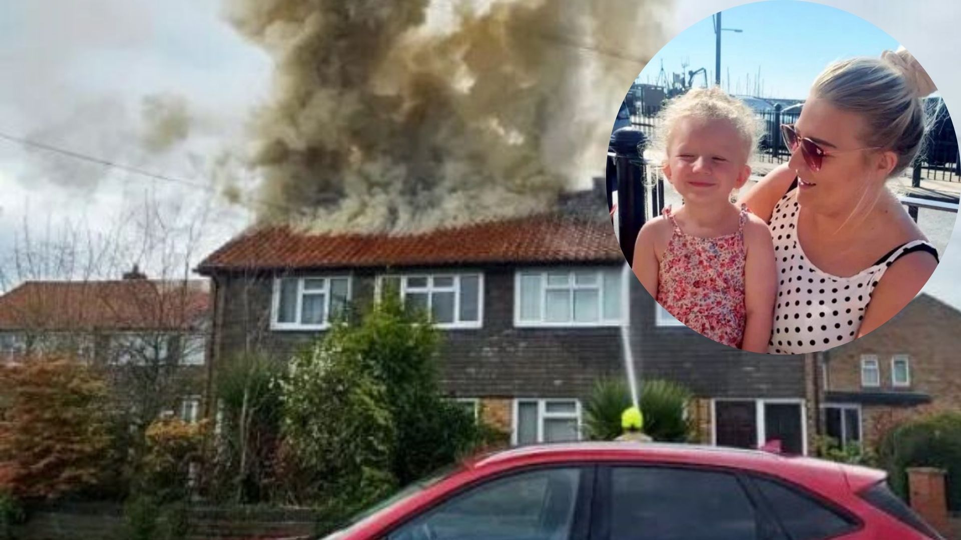 Девочка спасла семью из горящего дома