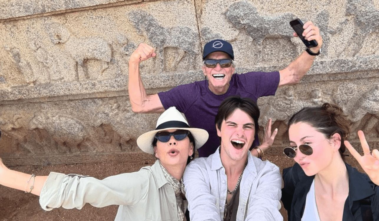 Майкл Дуглас, Кэтрин Зета-Джонс и их дети Майкл Дуглас, Кэтрин Зета-Джонс и их дети